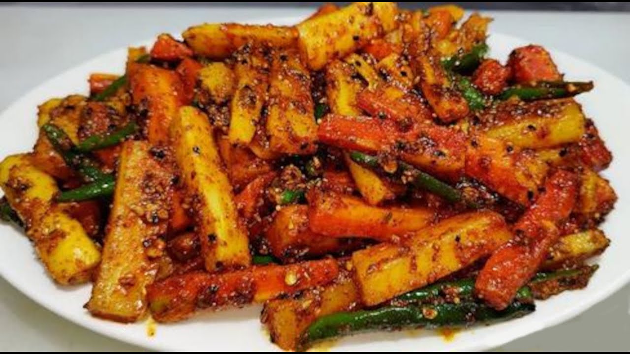 15 मिनट में बिना धूप-गाजर मूली मिर्च का तीखा चटपटाअचार| Instant Gajar Muli Mirch Ka Achar |Mix Achar