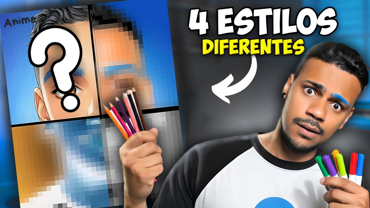 4 ESTILOS EM 1 DESENHO - ALLENO CRAFTS ( Sim, eu mesmo )