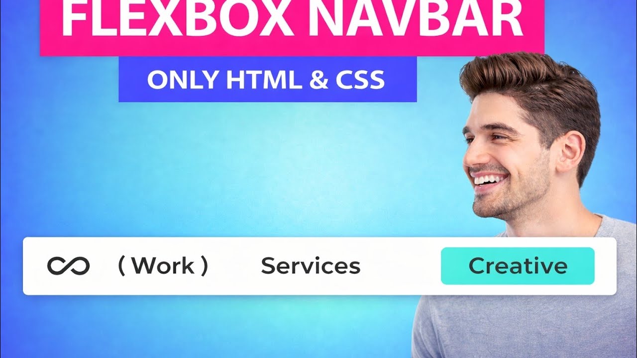 Flexbox Navbar Tutorial for Beginners – 4 Minute Pure CSS Guide
