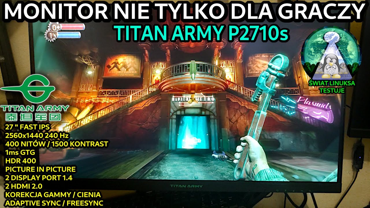DOBRY MONITOR  GAMINGOWY P210s TITAN ARMY 240Hz FAST IPS HDR 400 PIP GEEKBUIYNG W DOBREJ CENIE Linux