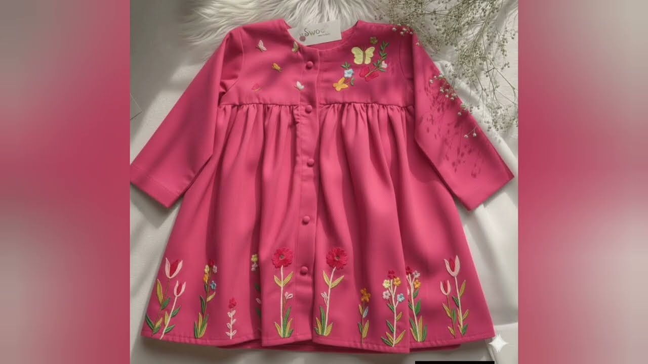 Beautiful and trending baby girl dress design ideas for girls in Eid Al fiter 🤩😍😊