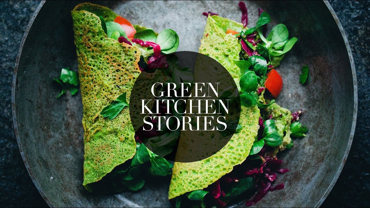 Green Vegan Chickpea Pancakes