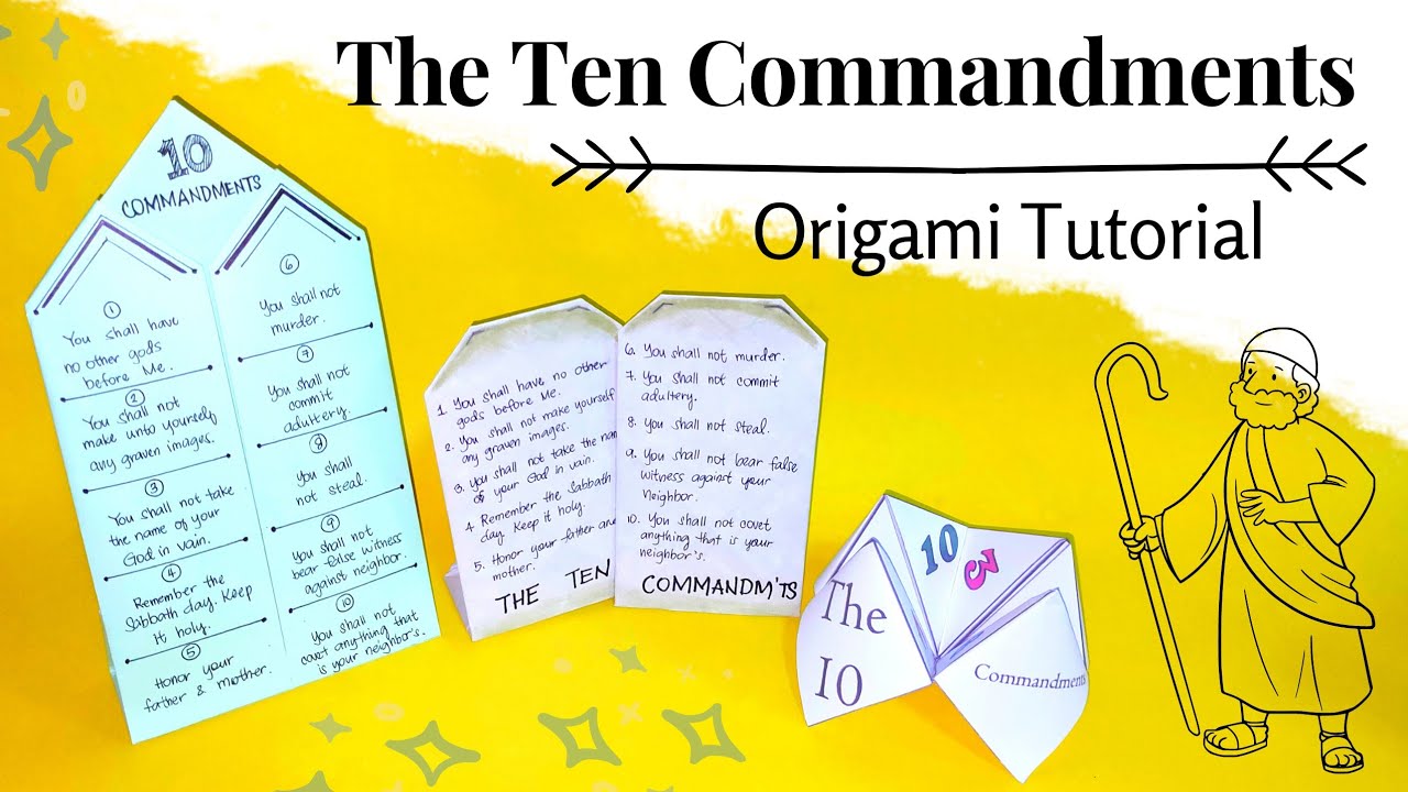 3 WAYS The Ten Commandments Papercraft #TenCommandments #Origami