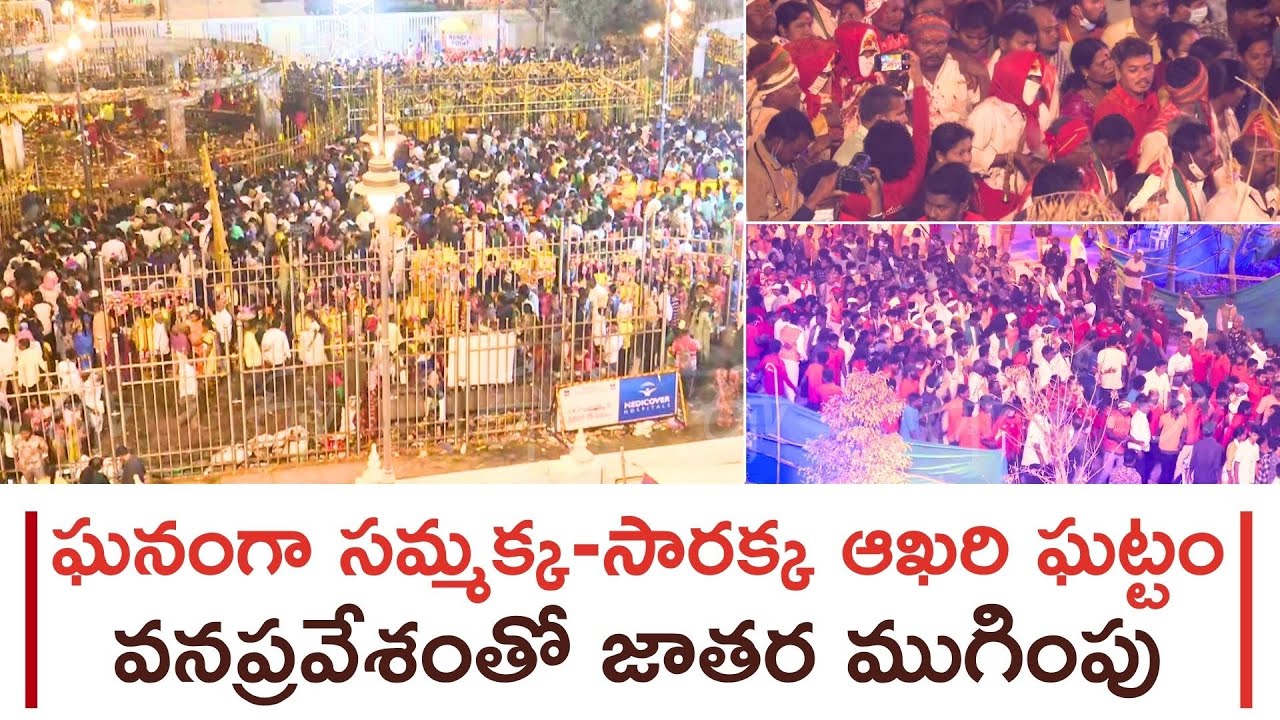 The Grand Conclusion Of Sammakka-Sarakka Jatara As Deities Begin Their Ritual Return To The Forest