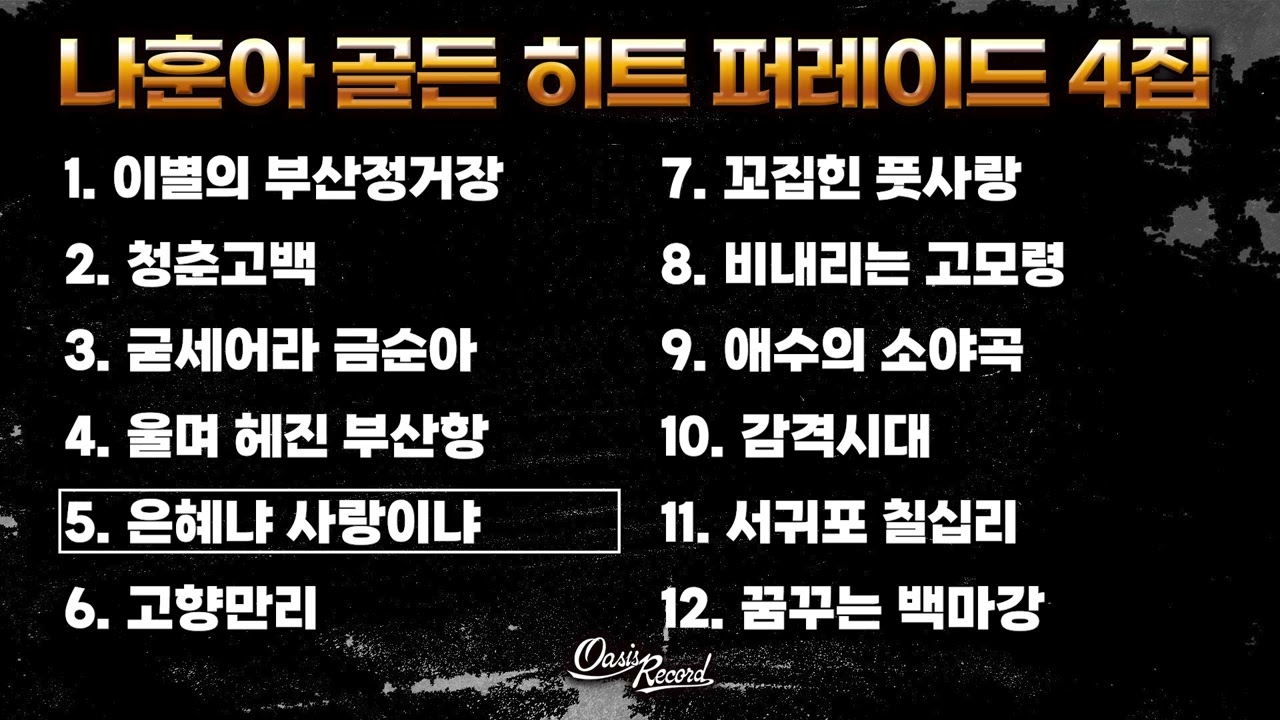 나훈아 골든 히트 퍼레이드 4집ㅣ오아시스레코드