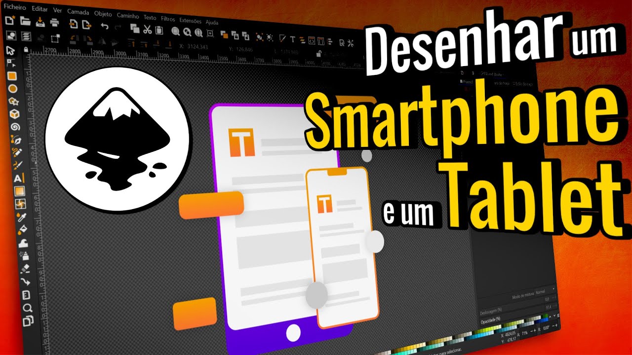 Desenhar um telemóvel e um tablet com o Inkscape