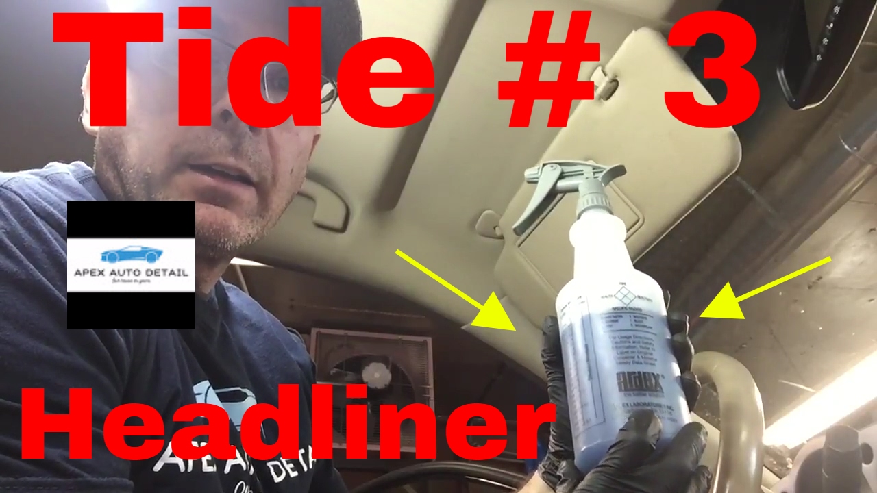 Tide for detailing # 3....headliner (HOW TO REMOVE ODOR FROM SMOKING)