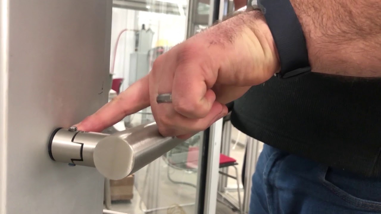Rockwood PDU8500 Storefront Panic Device Installation - Part 4 - Push Bar Installation