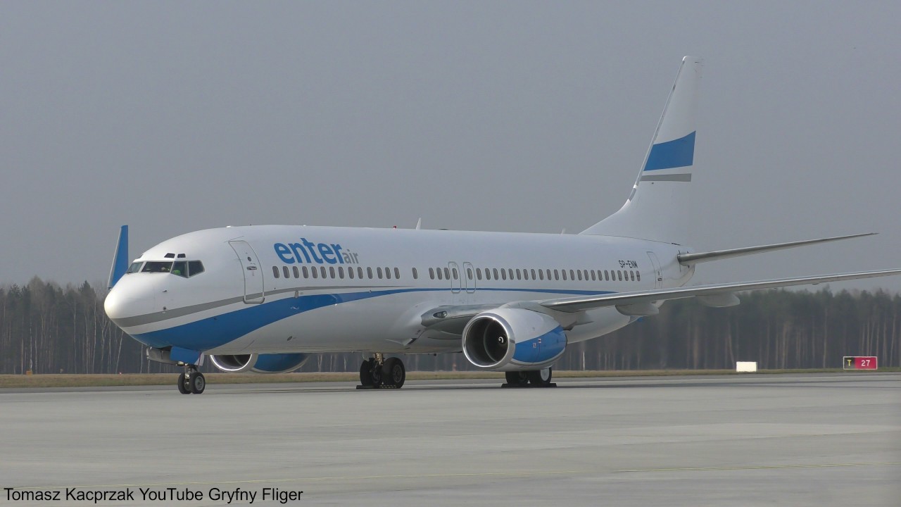 EnterAir Boeing 737-8CX ,SP-ENM test engine 99,8%, Quality 4K