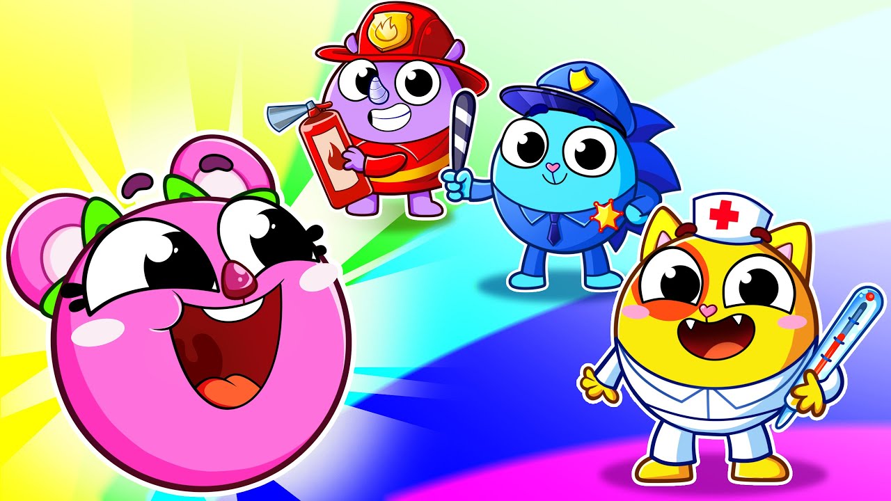 Learn Colors with Occupations Song | Kids Songs And Nursery Rhymes by Baby Zoo Karaoke