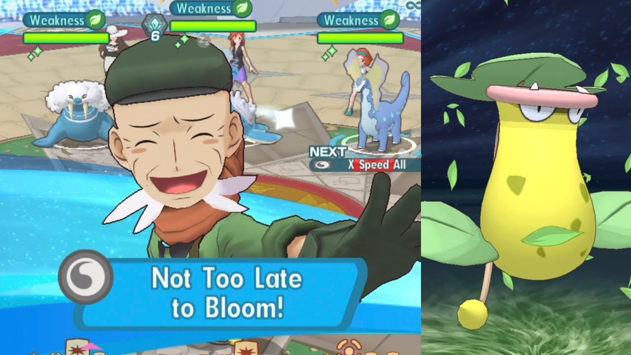 Gridded Ramos & Victreebel On-Type at 2000pts Champion Stadium | Pokémon Masters EX