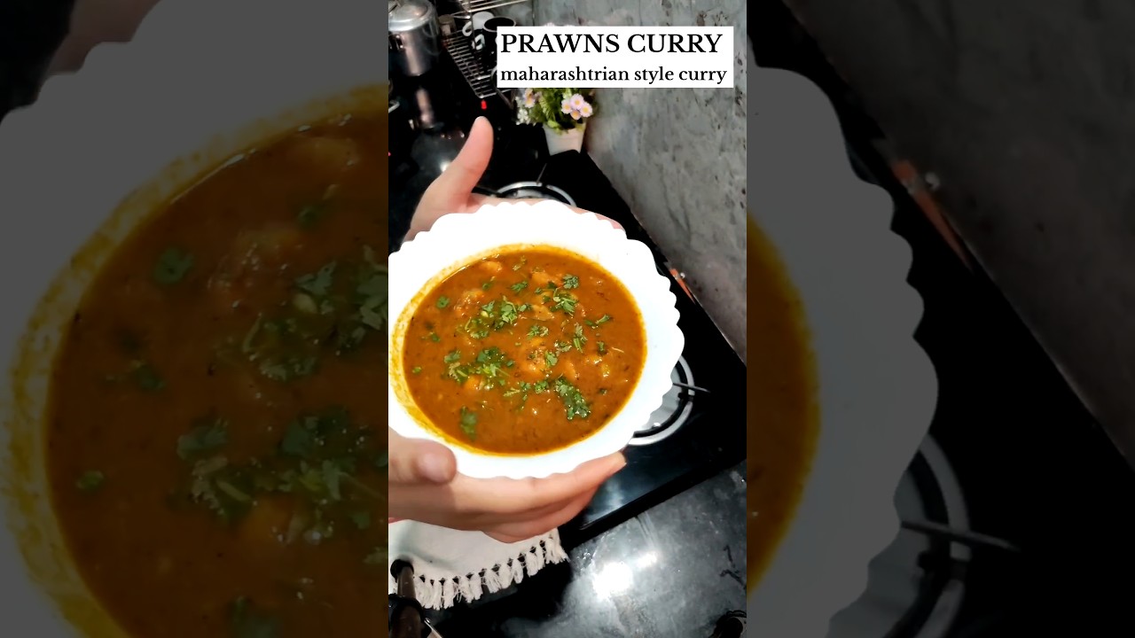 Prawns Curry🦐 Authentic Maharashtrian Style | (कोळंबी रस्सा) #homemade #prawns #curry #easyrecipe
