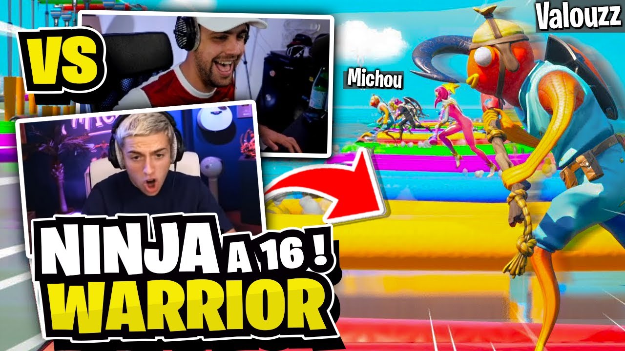 Notre premier Ninja Warrior à 16 avec Michou sur Fortnite Créatif !