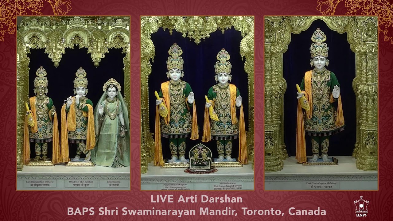 LIVE Sandhya Arti - BAPS Shri Swaminarayan Mandir - Toronto, Canada