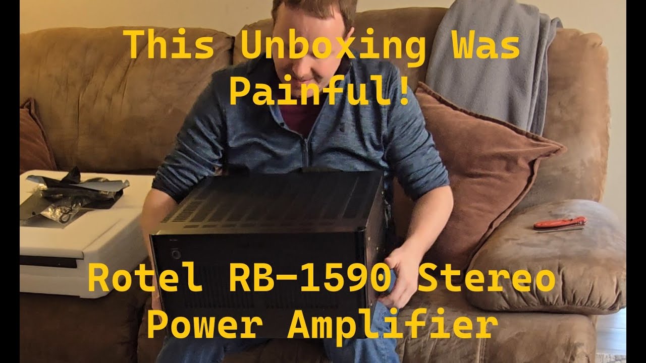 Unboxing of an actual HiFi Monster! Rotel RB-1590 350 Watt Per Channel Stereo Amplifier