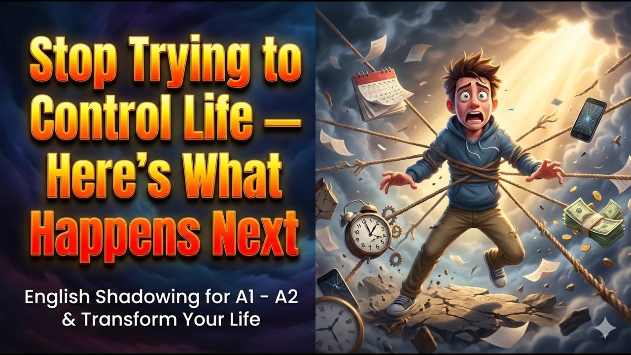 Stop Trying to Control Life — Here’s What Happens Next || English Shadowing for A1 – A2