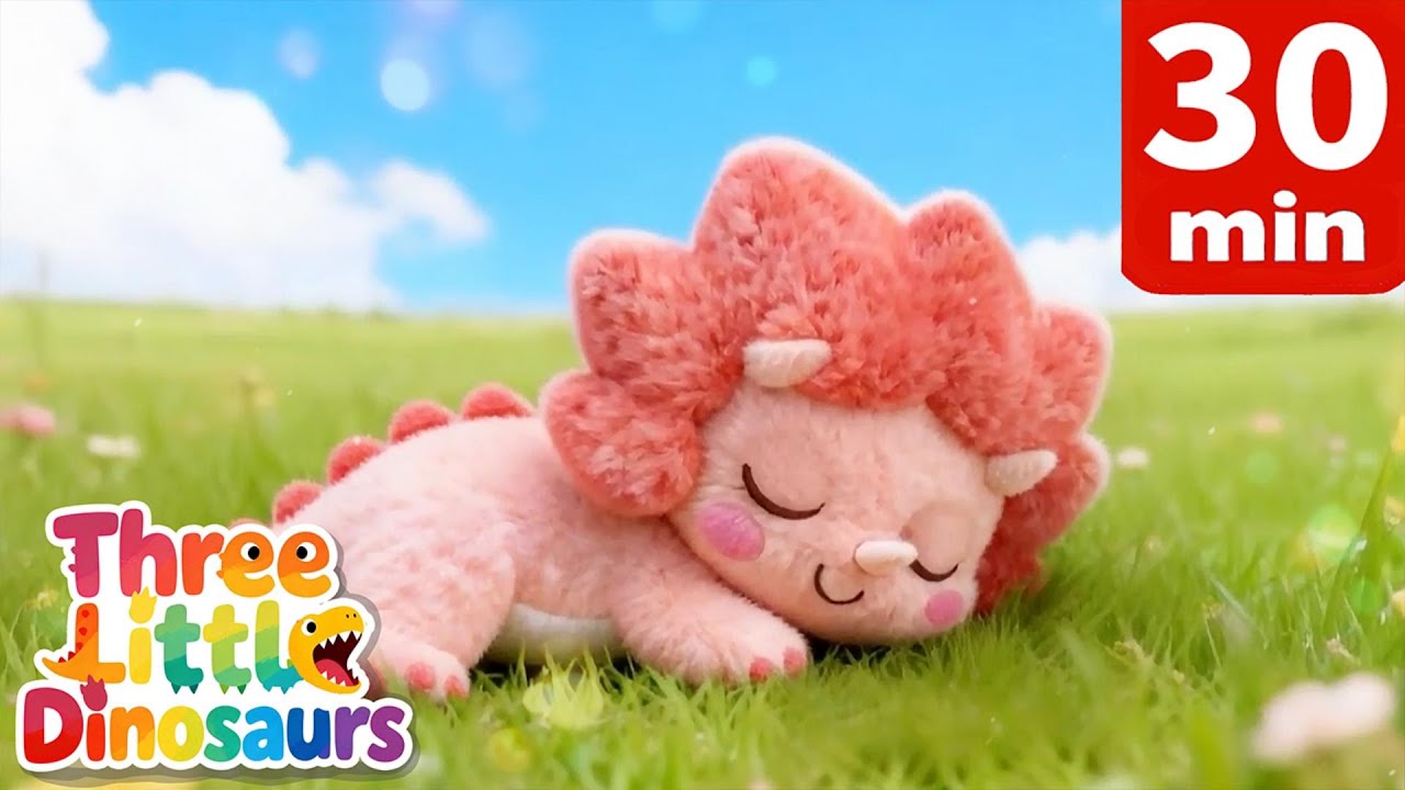 Sleep Instantly! Sweet Dreams 30 Min Loop: Mozart, Soft Wind & Birds | Relaxing Dino Nursery Rhyme