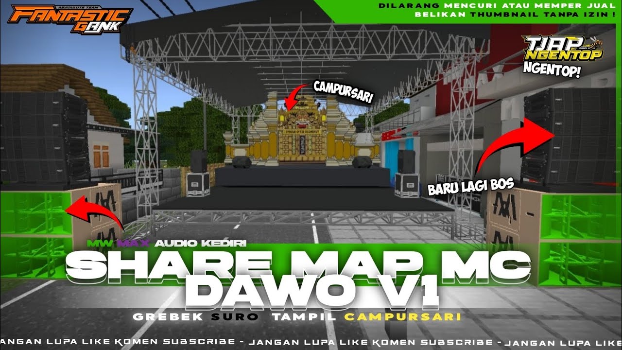 SHARE MAP MC FREE VERSI 1.18.10‼️| SOUND SYSTEM MINECRAFT