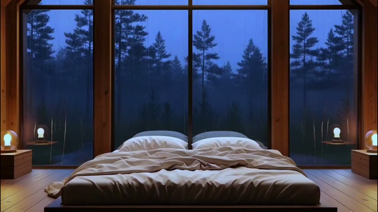 🌧️ NO ADS Cozy Cabin Rain Ambience | Deep Sleep Rain Sounds All Night