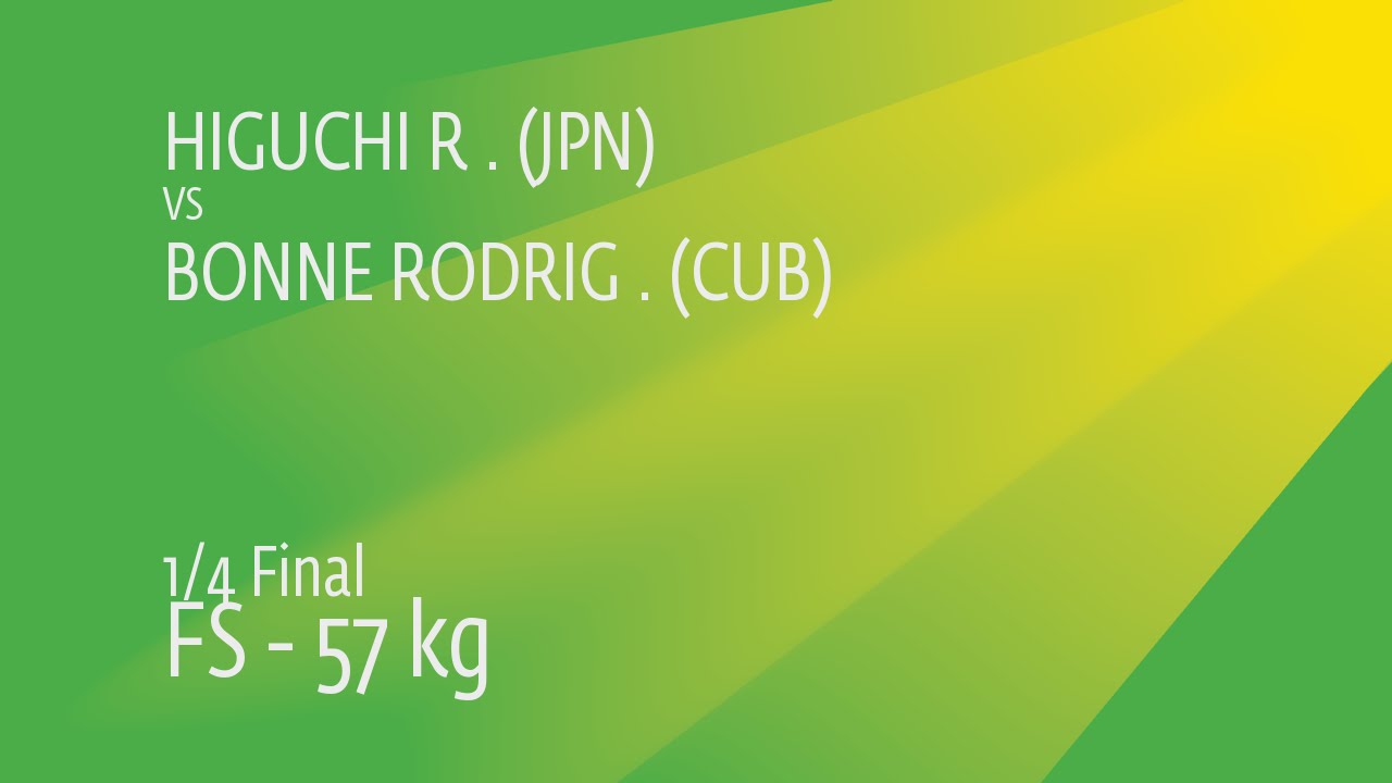 1/4 FS - 57 kg: R. HIGUCHI (JPN) df. Y. BONNE RODRIG (CUB), 8-4