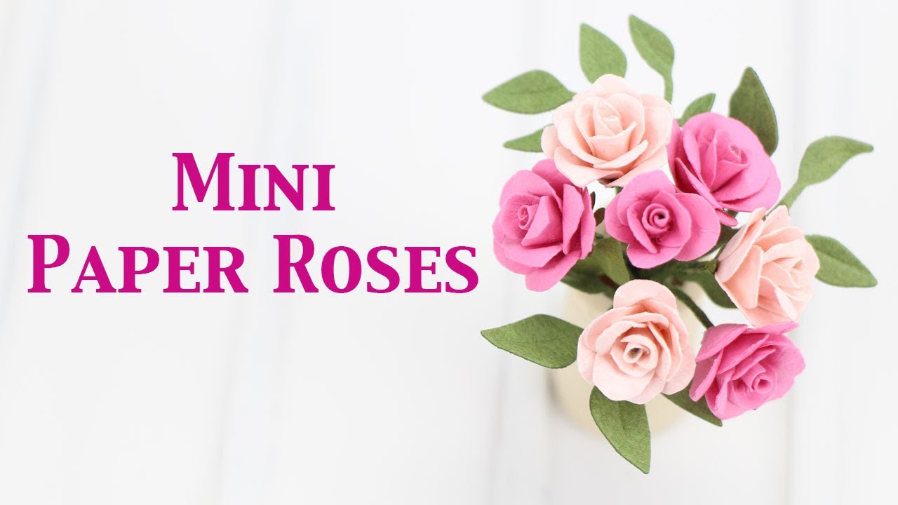 DIY- How to make: A Mini Paper Roses - Miniature Roses - Miniture Bouquet for your Barbie Dolls