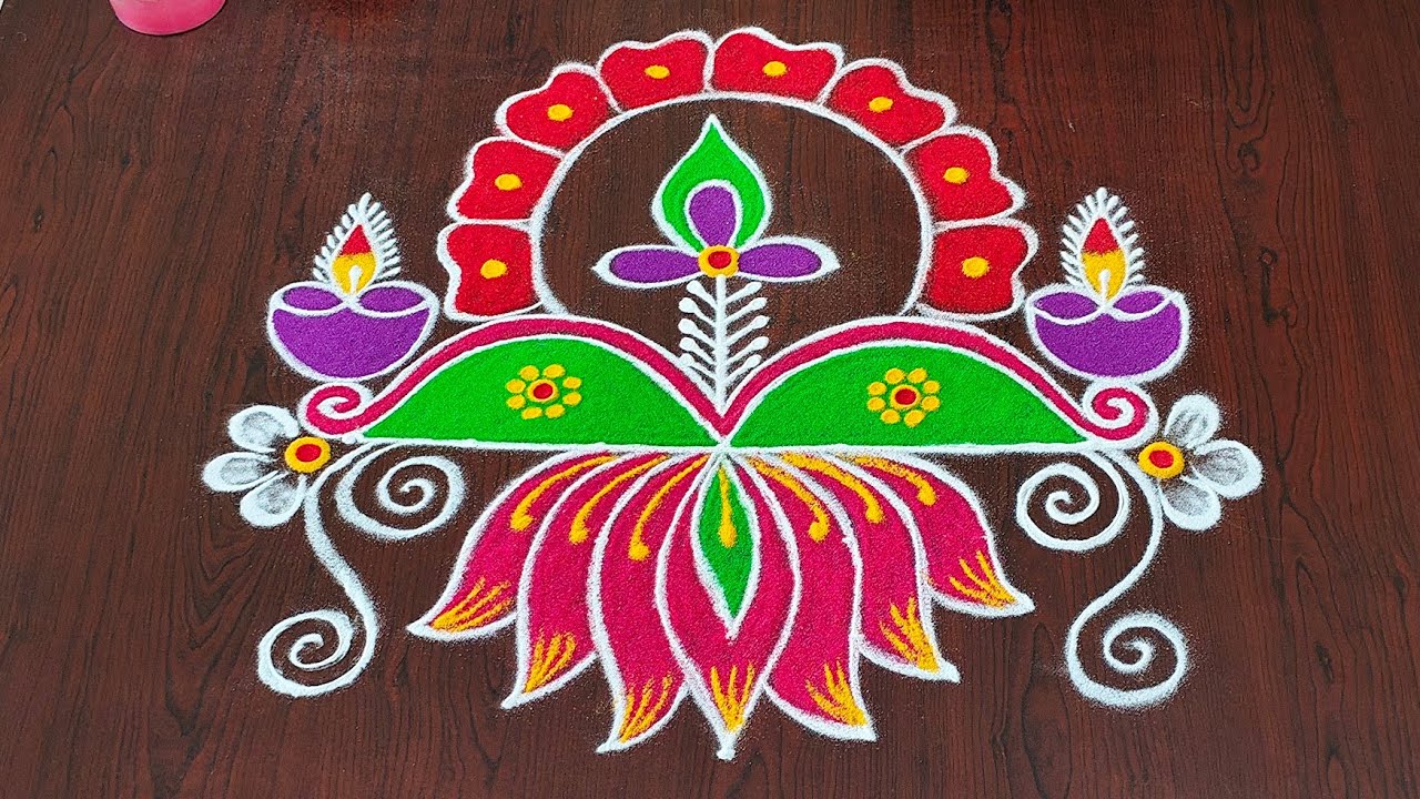 Sri Rama Navami special rangoli designs🌷7&times;1dots Sri Rama Navami special muggulu🌷🌷|#Rang Kaa Rangoli