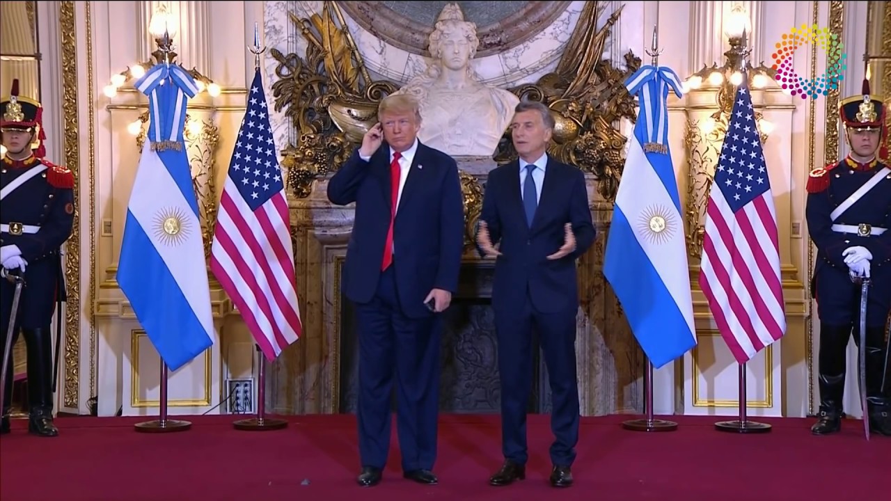 El presidente Mauricio Macri recibió al presidente de Estados Unidos, Donald Trump.