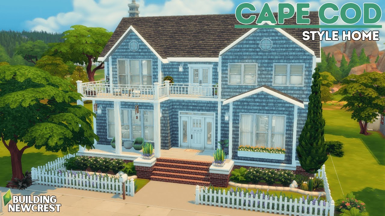 Building Newcrest: Cape Cod Style Small Family Home  | The Sims 4 | Stop Motion Build