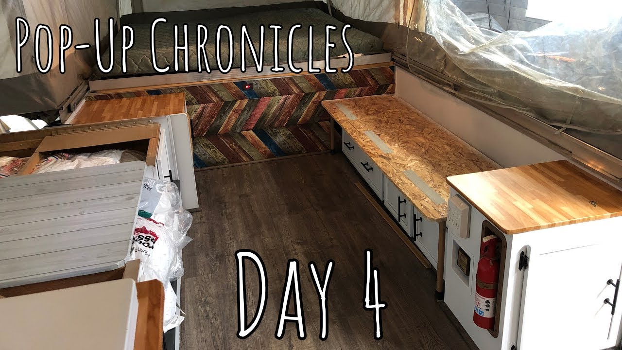 Pop Up Chronicles | Day 4 (Mildew Removal, Wallpaper, Table Facelift)
