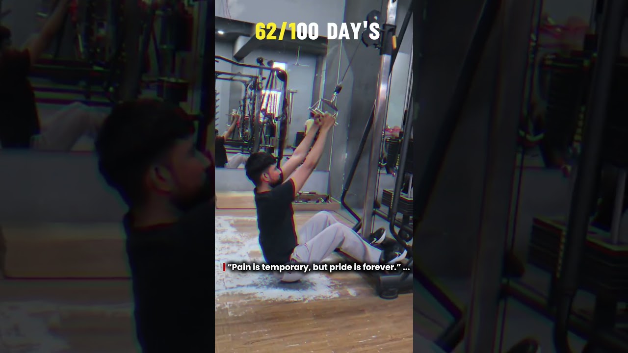 BODY TRANSFORMATION 62/100 DAY'S CHALLENGE #BODYBUILDING #BODYTRANSFORMATION #100DAYSCHALLENGE #GYM