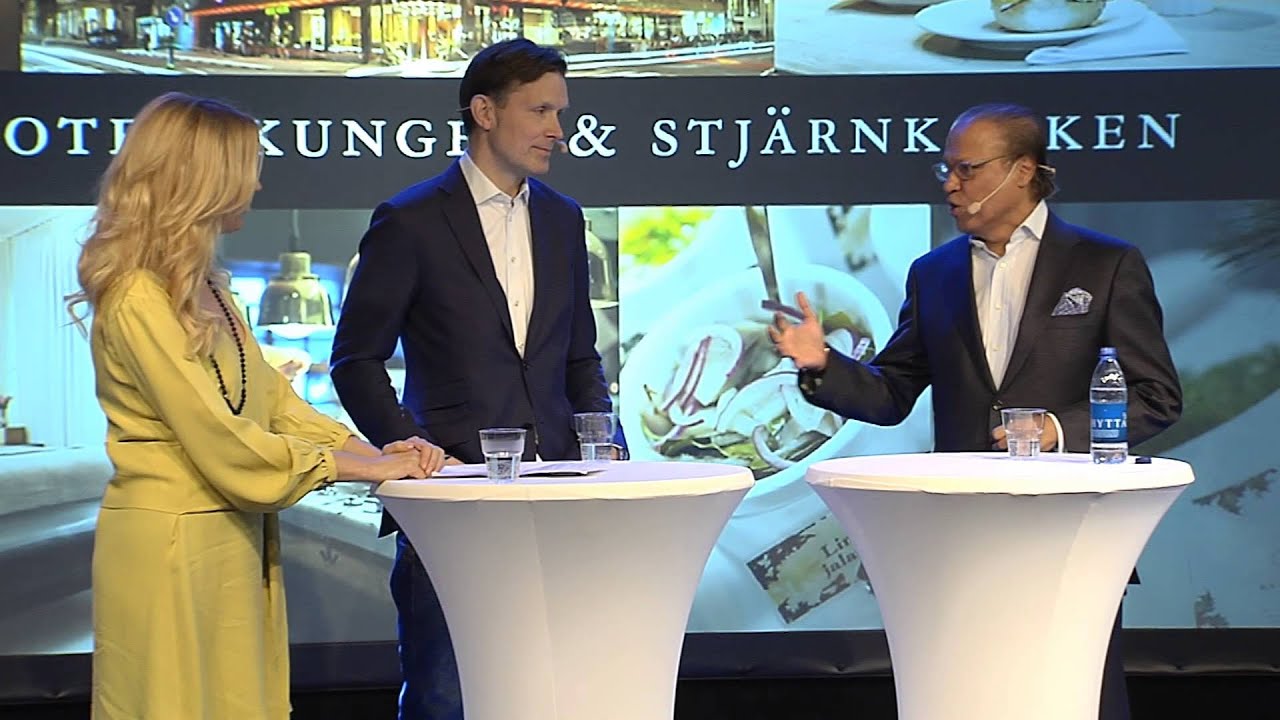 Elite Hotels ägare Bicky Chakraborty och Melker Andersson i spännande diskussion på TUR 2014