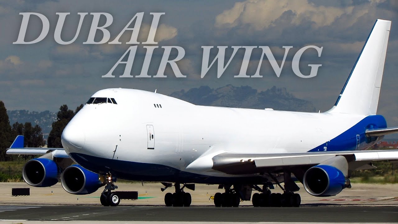 Boeing 747-412F Freighter Take Off at Barcelona - Dubai Air Wing
