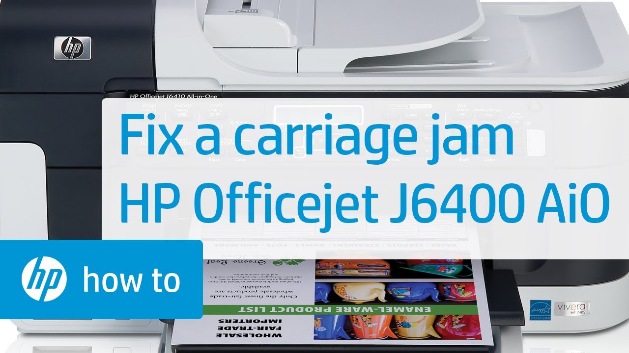 Fixing a Carriage Jam | HP Officejet J6400 All-in-One Printer | HP