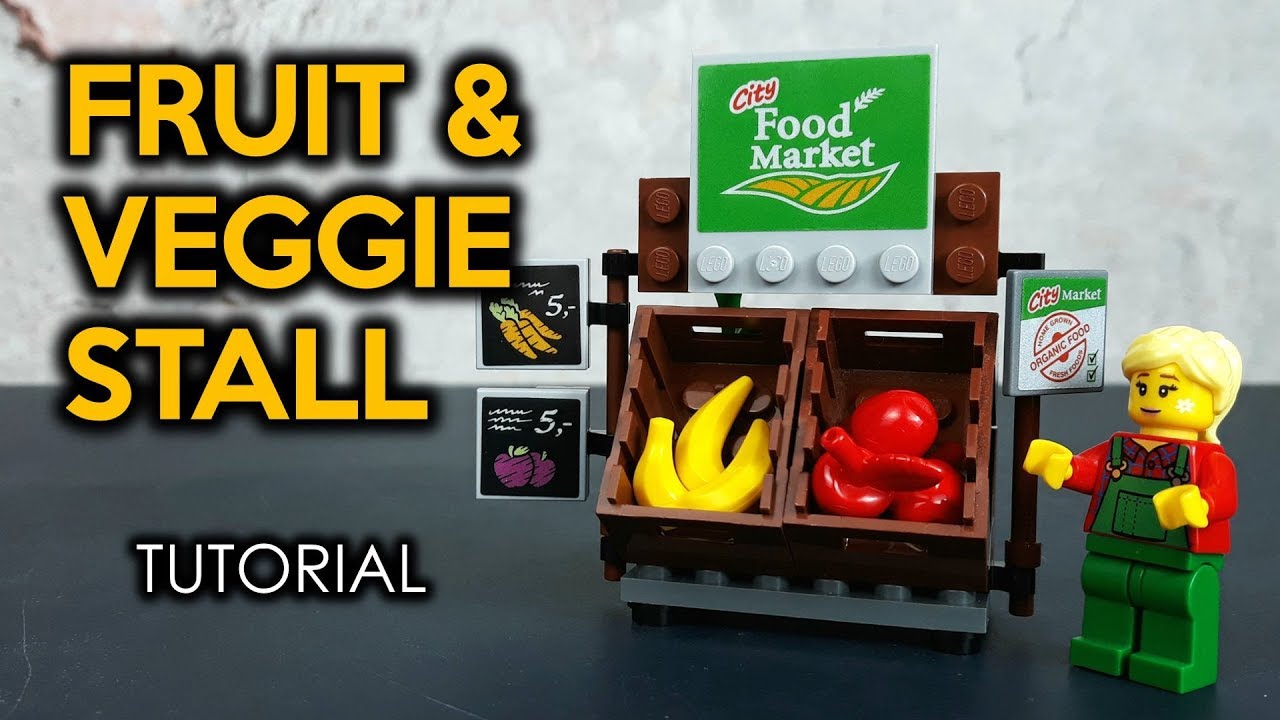 LEGO Fruit & Vegetable Stall Using the Xtra Sticker Pack (852921)