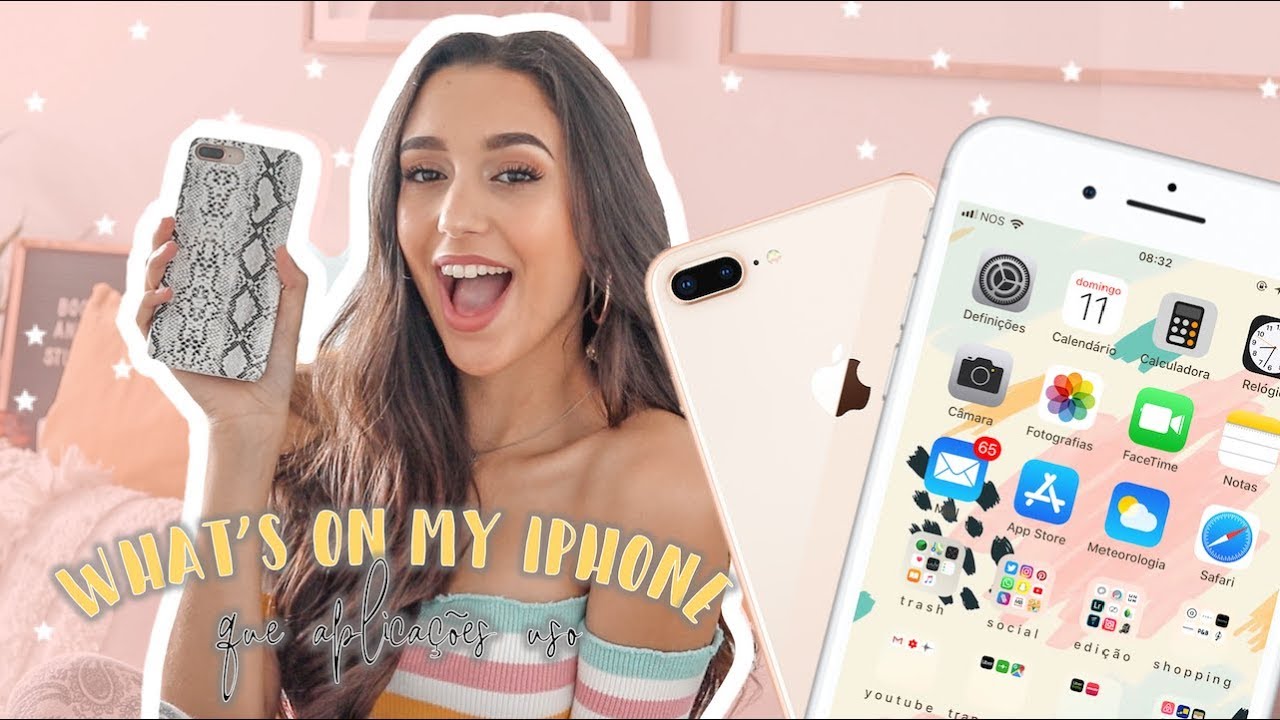 O QUE TENHO NO MEU IPHONE 8 PLUS? | Maria Rodrigues