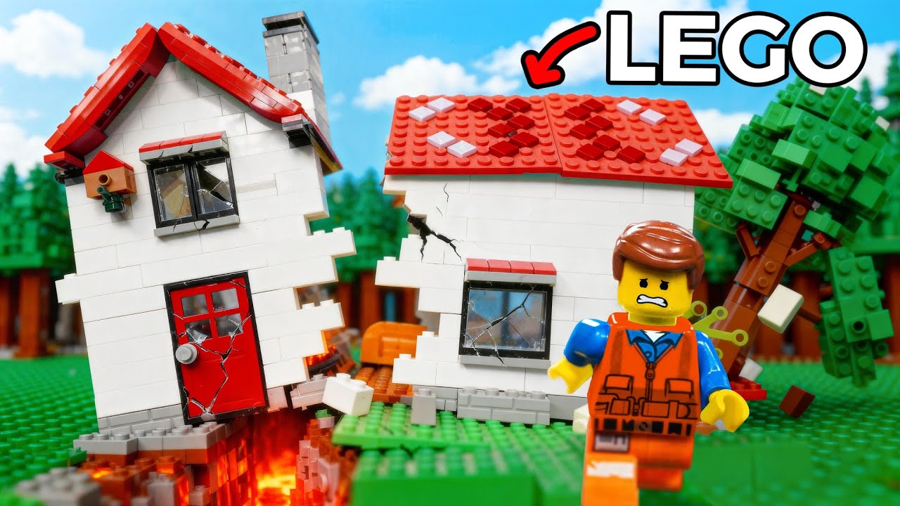 Testing LEGO Houses vs Earthquakes!