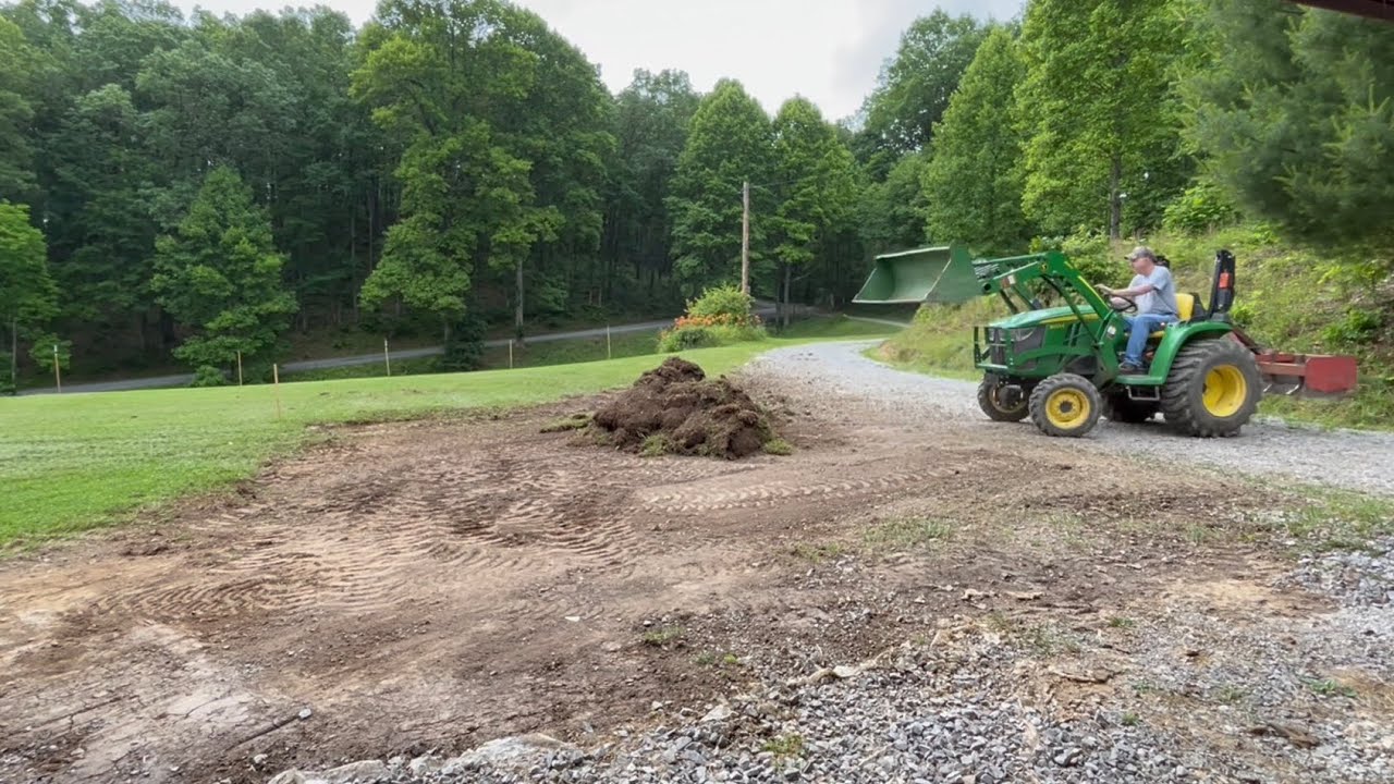 Beginnings of a Shower House & a Tent Platform + Widening the Driveway 