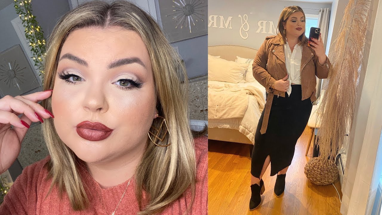 FALL INSPIRATION | plus size outfits + makeup tutorial