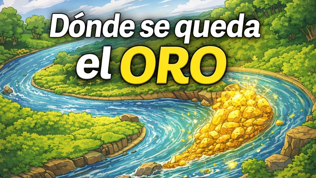 ¿Cómo se deposita el oro en los ríos?