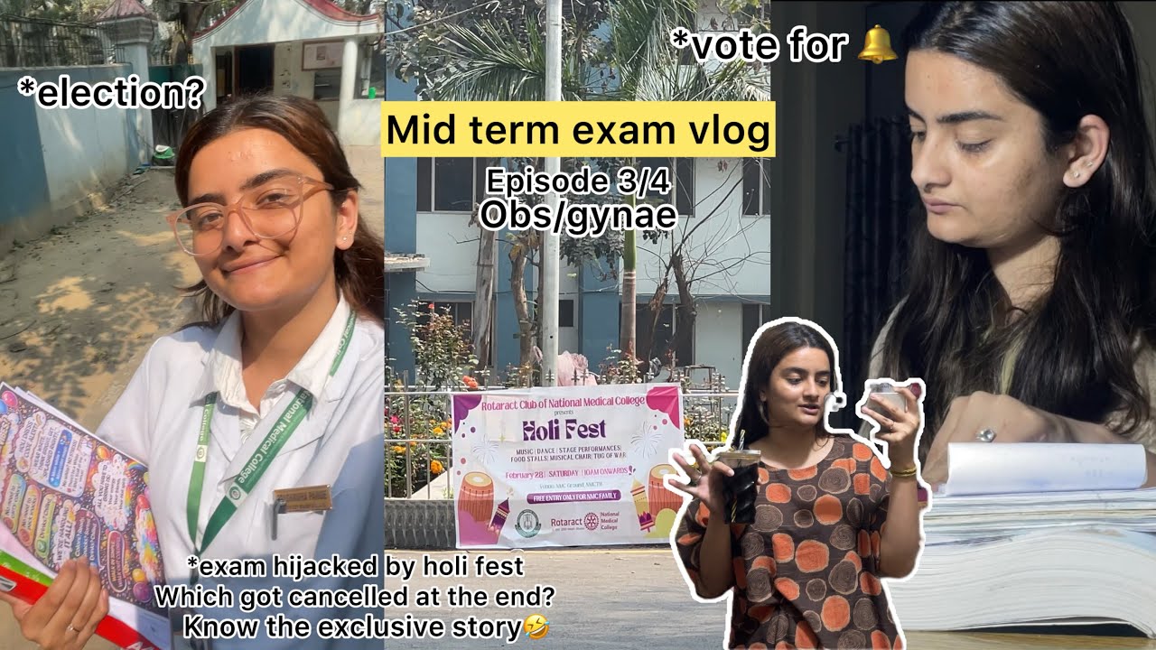 Obs/gynae*ep 3/4*midterm vlog*had to deal with multiple college chaos in between .