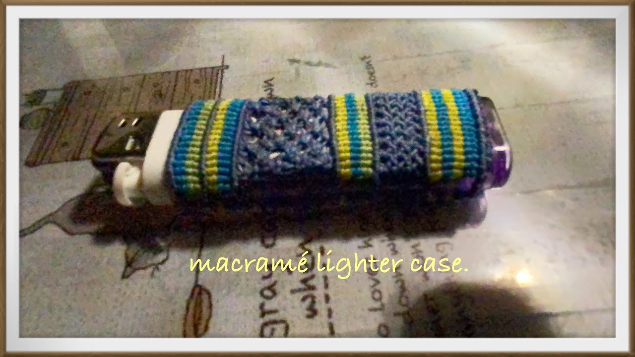 macramé lighter case. #2