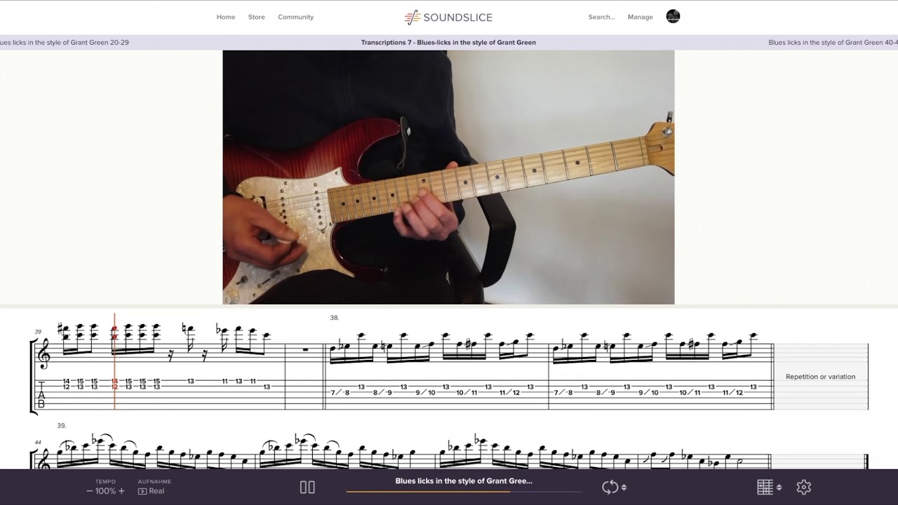Grant Green blues licks - Transcriptions #7