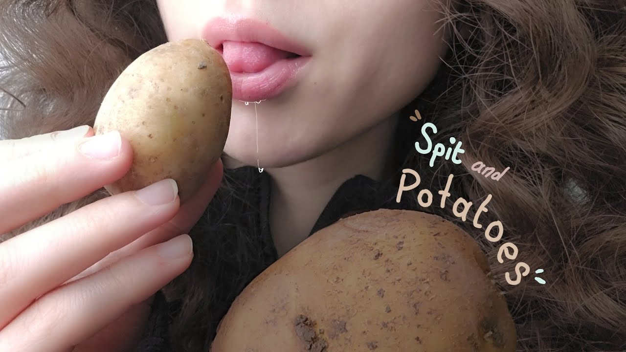 ASMR: Spit Painting YOUR FACE 🫵🏻 and POTATOES &bull; no talking &bull; my favorite #asmr 10