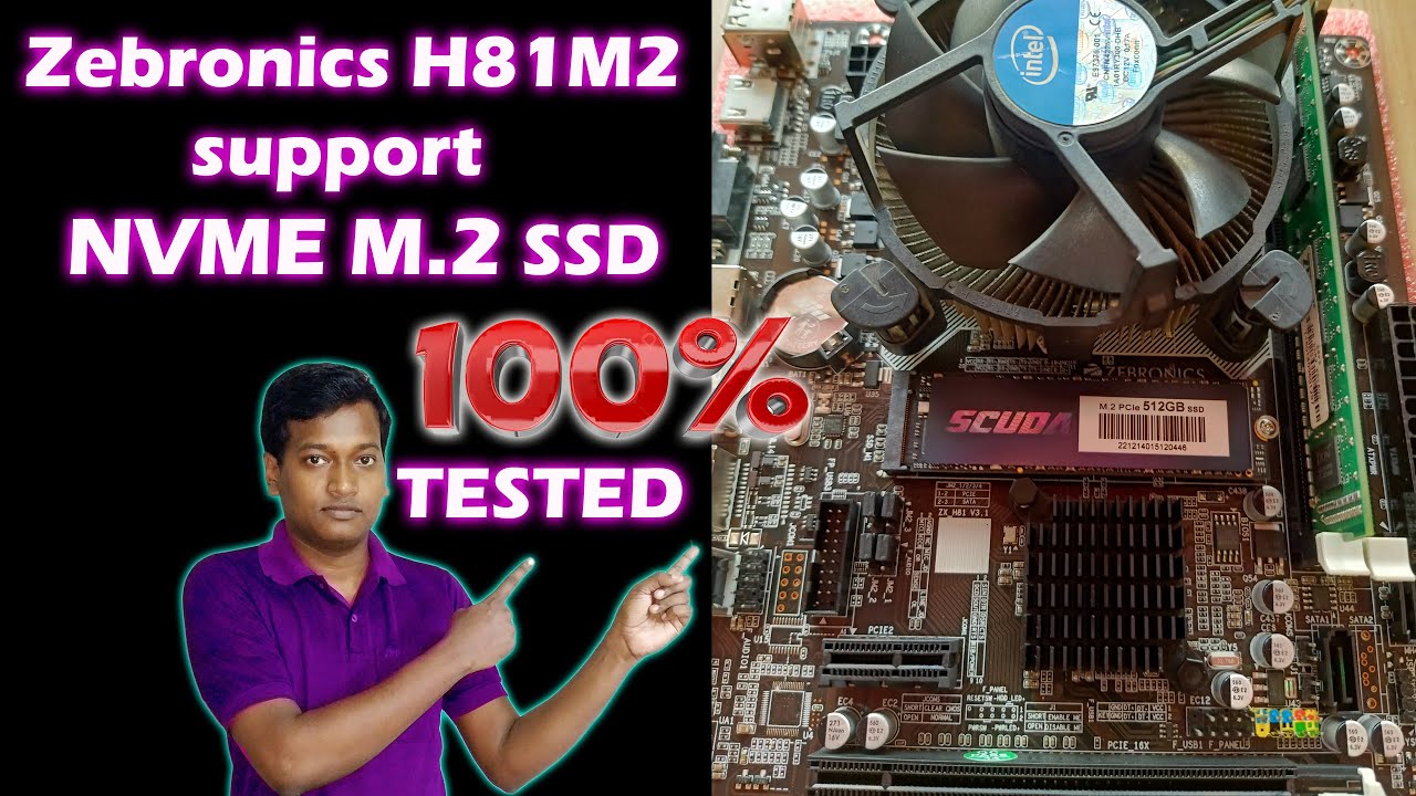 Zebronics H81M2 motherboard support NVME M.2 SSD I 100% Tested