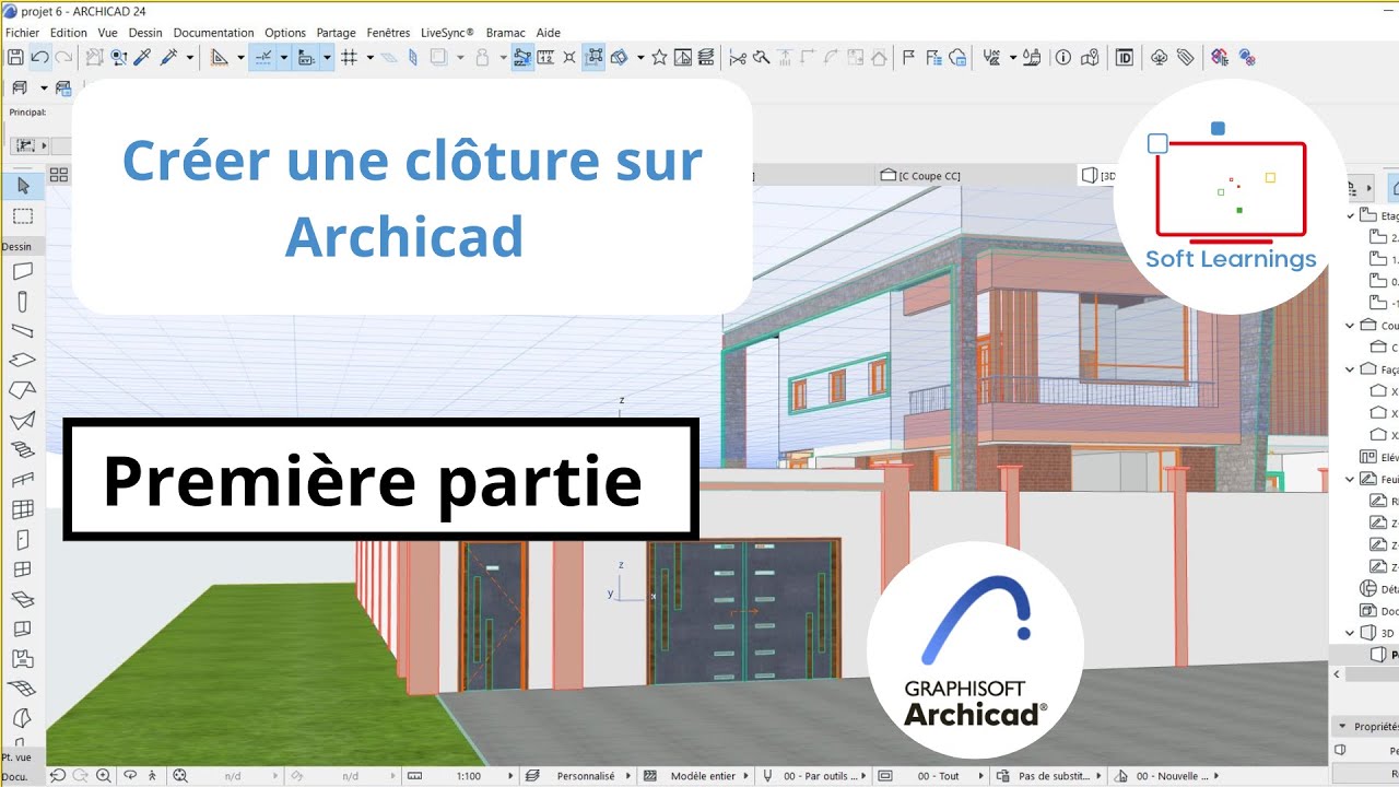 CRÉER UNE CLOTURE SUR ARCHICAD -  1er partie