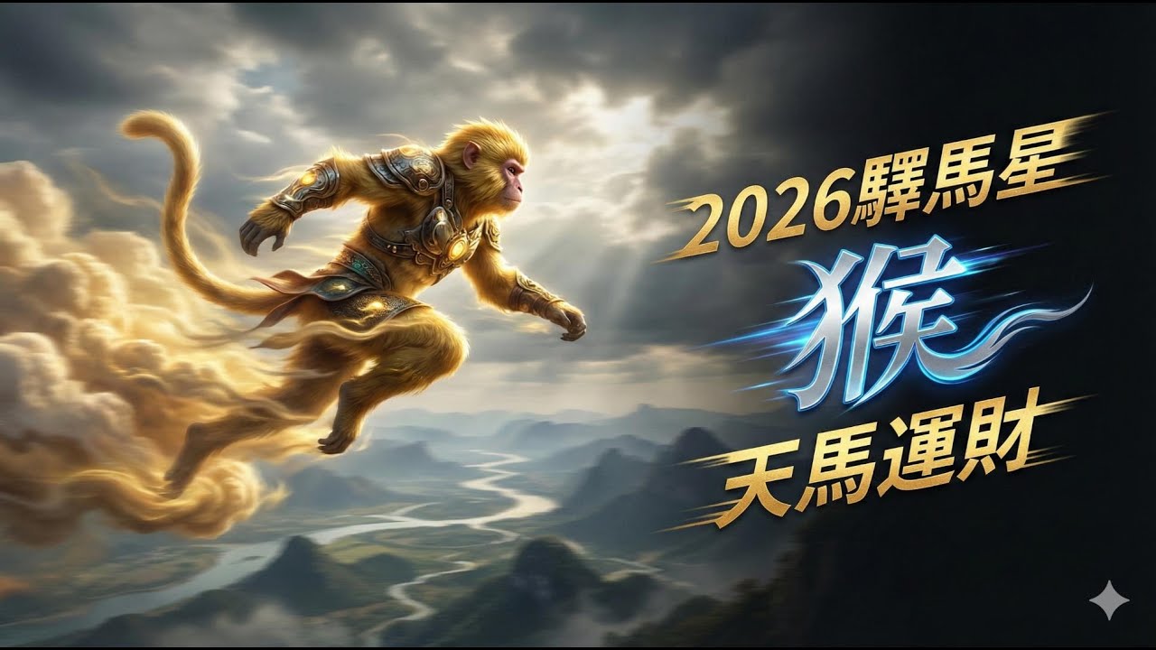 屬猴人聽令！2026開年第一天「天馬」起跑！元旦敢動這一步，直接騎上「驛馬」運回千萬財。