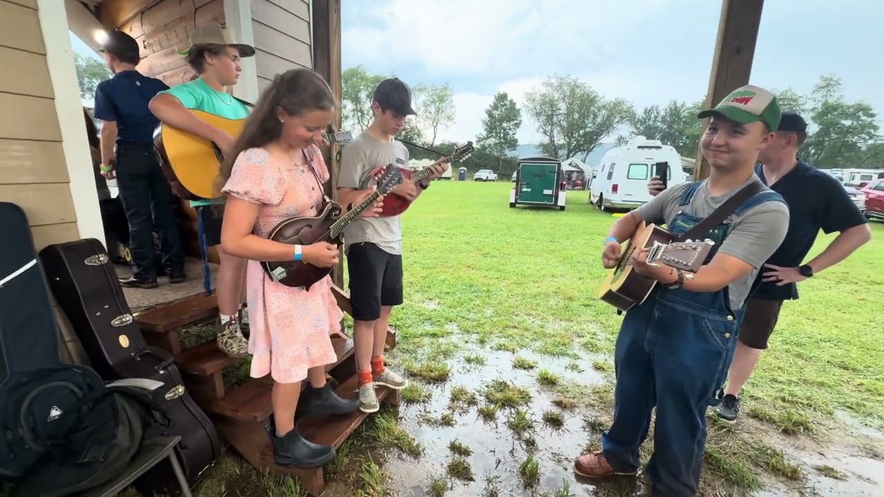 Kids Goofing Off - Rain Delay - Grayson Country Fiddler's Convention