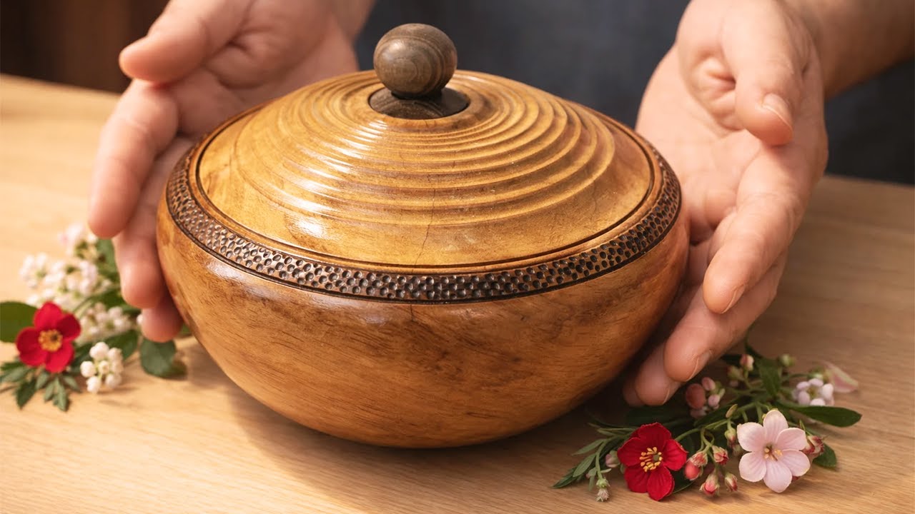 From Maple Wood to a Simple Lidded Bowl