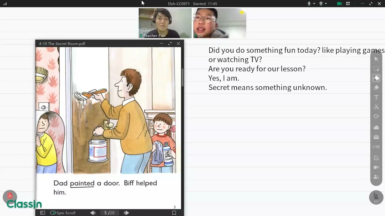 Actual ESL CLASS USING CLASSIN (Elsh CC0971 20260220 200350)