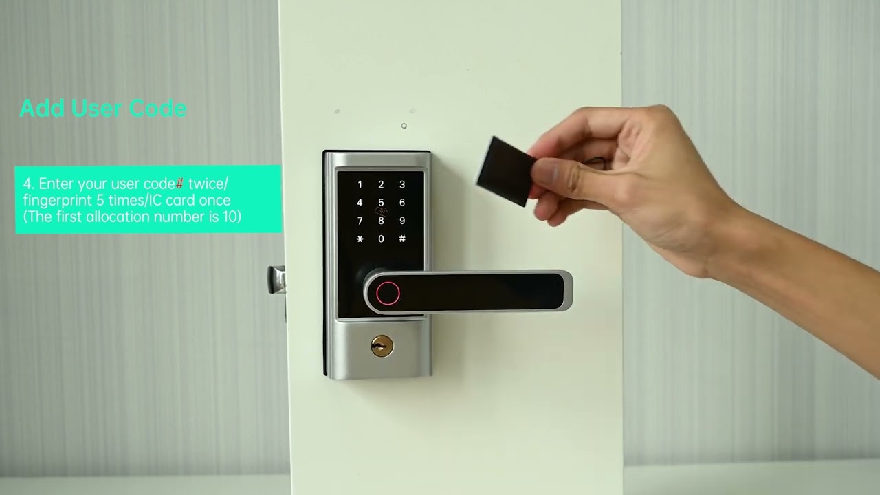 Zomnua Door Lock Setting the Code Programming